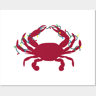 Christmas Crab Posters and Art